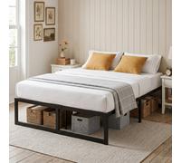 Homcom 4Ft Small Bed Frame With Underbed Storage, Noise-Free, Black