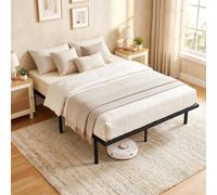 (M) HOMCOM Bed Frame with Underbed Storage, No Box Spring Needed