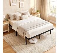 (M) HOMCOM Bed Frame with Underbed Storage, No Box Spring Needed