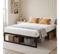 Homcom 4Ft6 Double Bed Frame With Underbed Storage, Noise-Free, Black
