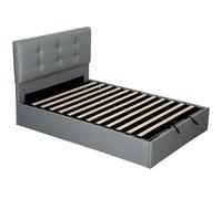 HOMCOM 4ft6 Double Ottoman Bed with Gas Lift Storage - Grey