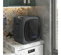 HOMCOM 4kg 800W Vented Tumble Dryer with Deodorize, Smart Mode, Black - Grey