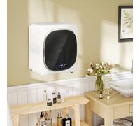 HOMCOM 4kg Vented Tumble Dryer with Deodorize, Smart Mode, 800W Compact Tumble Dryer with Stainless Steel Tub, Front Load, for Flat, Home, RVs, White White