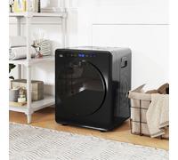 HOMCOM 4kg Portable Vented Tumble Dryer Machine with Timer, 6 Heat Settings in Black HOMCOM Black