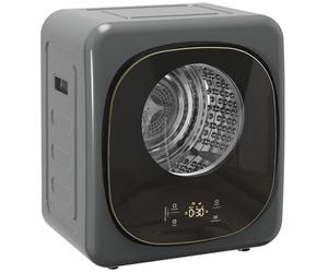 HOMCOM 4kg Vented Tumble Dryer, 800W Compact Freestanding Front Tumble Dryer with 5 Drying Mode, Smart Sensor, Timer and Stainless Steel Tub, Wall-Mounted Portable Small Clothes Drying Machine, Grey