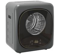 HOMCOM 4kg Vented Tumble Dryer with 5 Drying Mode, 800W Compact Freestanding Front Tumble Dryer Grey