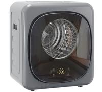 HOMCOM 4kg Vented Tumble Dryer with 5 Drying Mode, 800W Compact Freestanding Front Tumble Dryer, Silver