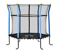 HOMCOM 5.4 FT/ 64 Inch Kids Trampoline With Enclosure Net Mini Indoor Trampolines for Child Toddler Age 3-10 Years Blue