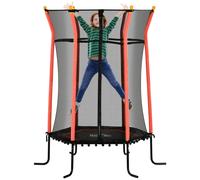 HOMCOM 5.4FT Kids Trampoline With Enclosure Indoor Outdoor in Red HOMCOM Red