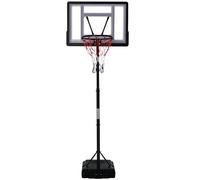 HOMCOM 1.55-2.1m Basketball Hoop And Stand W/ Fillable Base - Wheels - Black | TJ Hughes