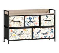 HOMCOM 5-Drawer Chest of Drawers - White