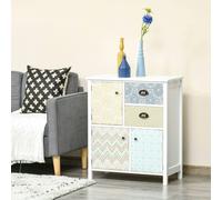 HOMCOM 5 Drawer Table Multi-purpose Storage Chest Sideboard Retro Style Entryway