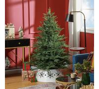 HOMCOM 5 Foot Artificial Christmas Tree With Realistic Hinged Branches, Green, Green