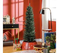 Homcom 5 Foot Artificial Pencil Christmas Tree With Branches, Green