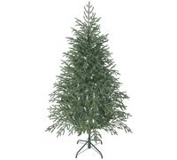 HOMCOM 5 ft Artificial Christmas Tree, 1375 Realistic Dense Branches, Green | Full Spruce, Hinged Xmas Tree, Metal Stand, Easy Assembly