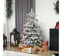 HOMCOM 5 ft Artificial Christmas Tree with 717 Branches, Hinged Xmas Tree