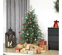 HOMCOM 5 ft Christmas Tree, Full Spruce Xmas Tree, Easy Assembly - Green - 5ft