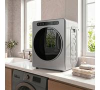 Homcom 5 Kg Portable Vented Tumble Dryer Machine With Timer, Silver Tone