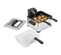 HOMCOM 5 Litre Deep Fat Fryer Stainless Steel Adjustable Temperature 2000W