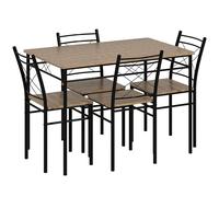 HOMCOM 5 Piece Dining Table and Chairs Set - Space Saving - Oak | TJ Hughes