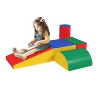 HOMCOM 5 Piece Soft Safe Foam Playset Climb and Crawl Activity Toy for Toddler