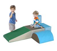 HOMCOM 5 Piece Soft Safe Foam Playset Climb and Crawl Activity Toy for Toddler