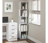 HOMCOM Freestanding Modern 5-tier Bookshel Light Grey