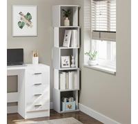 Homcom 5-Tier Bookshelf Freestanding Bookcase Storage Shelves Study In Light Grey Light Grey