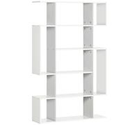 HOMCOM 5-Tier Bookshelf Freestanding Decorative Storage Shelves for Home HOMCOM White One Size