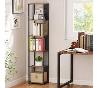 HOMCOM 5-Tier Bookshelf, Freestanding Display Storage Unit, Rustic Brown HOMCOM Brown