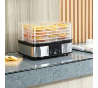 HOMCOM 5 Tier Food Dehydrator, 245W for Drying Fruit, Meat, Vegetable - Black - 32cm x 25cm x 26cm
