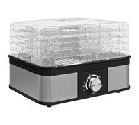 HOMCOM 5 Tier Food Dehydrator, 245W Stainless Steel Food Dryer Machine with Adjustable Temperature for Drying Fruit, Meat, Vegetable, Jerky and Pet Treat, Black