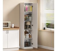 Homcom 5-Tier Pantry Storage Cabinet With Adjustable Shelves For Dining Room