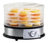 HOMCOM 5 Trays Food Dehydrator 250W 40-70℃ Adjustable Temperature Silver