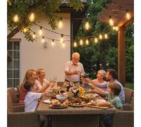 Homcom 50 Led Curtain Lights, Ip44 Waterproof Fairy Curtain Lights, Warm White
