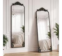 Homcom 50 X 160 Cm Floor Mirror With Metal Frame, Black