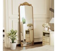 HOMCOM Full Length Mirror Hanging or Leaning Baroque 50 x 160 cm Gold Tone