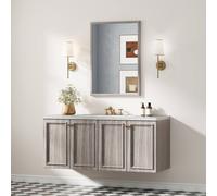 HOMCOM 50 x 70 cm Wall Bathroom Mirror, Vanity Mirror, Grey | Size: Large HOMCOM Grey Large