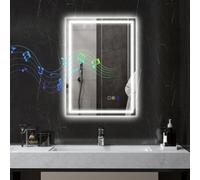 Homcom 500 X 700 mm Bathroom Mirror With Bluetooth Lights Demister Pad