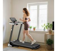 Folding Treadmill for Home Motorised Running Machine w/ LCD Display Black - HOMCOM | TJ Hughes