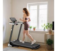 Homcom 500W Motorised Treadmill 1-12Km Running Machine Home Gym Office Fitness Exercise In Black Black One Size