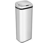 HOMCOM 50L Infrared Touchless Automatic Motion Sensor Dustbin Stainless Steel Trash Can Home Office Silver