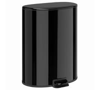 HOMCOM 50L Kitchen Pedal Bin, Rubbish Bin with Soft-Close and Stay-Open Lid, Removable Inner Bucket, Black