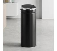 HOMCOM 50L Sensor Bin, Stainless Steel Kitchen Bin, Black