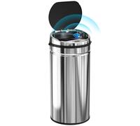 HOMCOM Silver Tone Stainless Steel Slim Automatic Sensor Bin 42L - Wilko