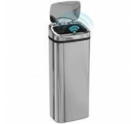 HOMCOM Modern Style 50L Sensor Dustbin Stainless Steel Automatic Kitchen Waste Bin Versatile Use For Home Office - Silver