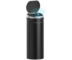 HOMCOM 50L Sensor Bin with Quiet Soft-Close Lid, Automatic Touchless Motion Sensor Rubbish Bin with Fingerprint Resistant Stainless Steel for Hygienic Kitchen, Home Office Use, Black