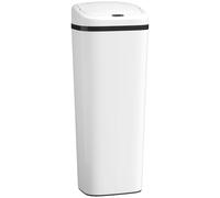 HOMCOM 50L Stainless Steel Sensor Bin - White