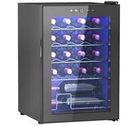 HOMCOM 53L Wine Cooler 20 Bottles 5-18° Freestanding Wine Fridge Black