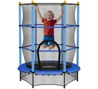 HOMCOM 55" Kids Trampoline with Enclosure Net and Bottom Net 4.6FT Blue